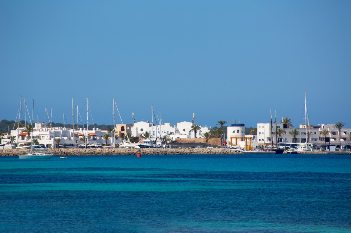 'La Savina Sabina village and marina in Formentera Balearic Islands' - Formentera